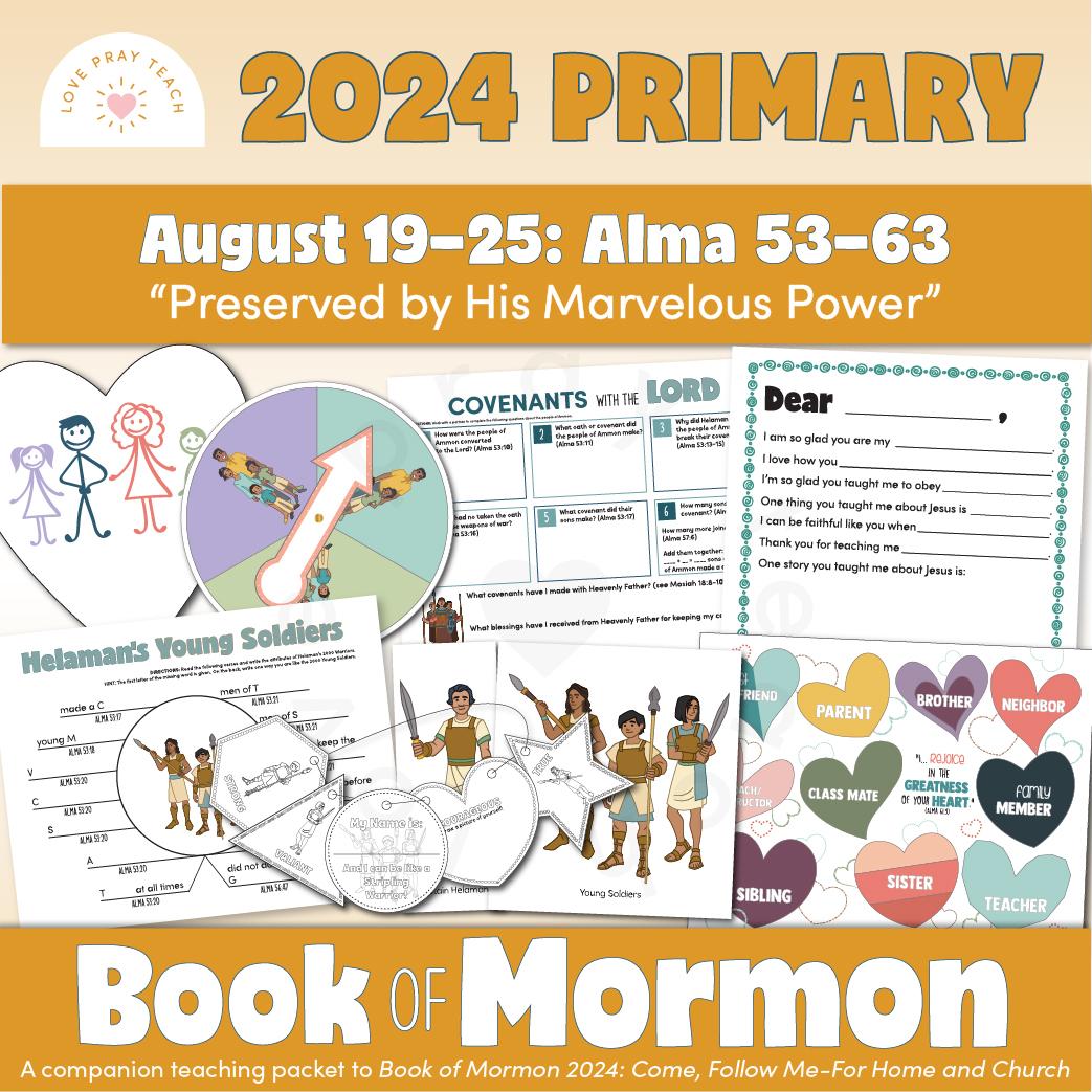 Activities and Learning Ideas for Primary Children: August 19–25: “Preserved by His Marvelous Power” | Alma 53–63