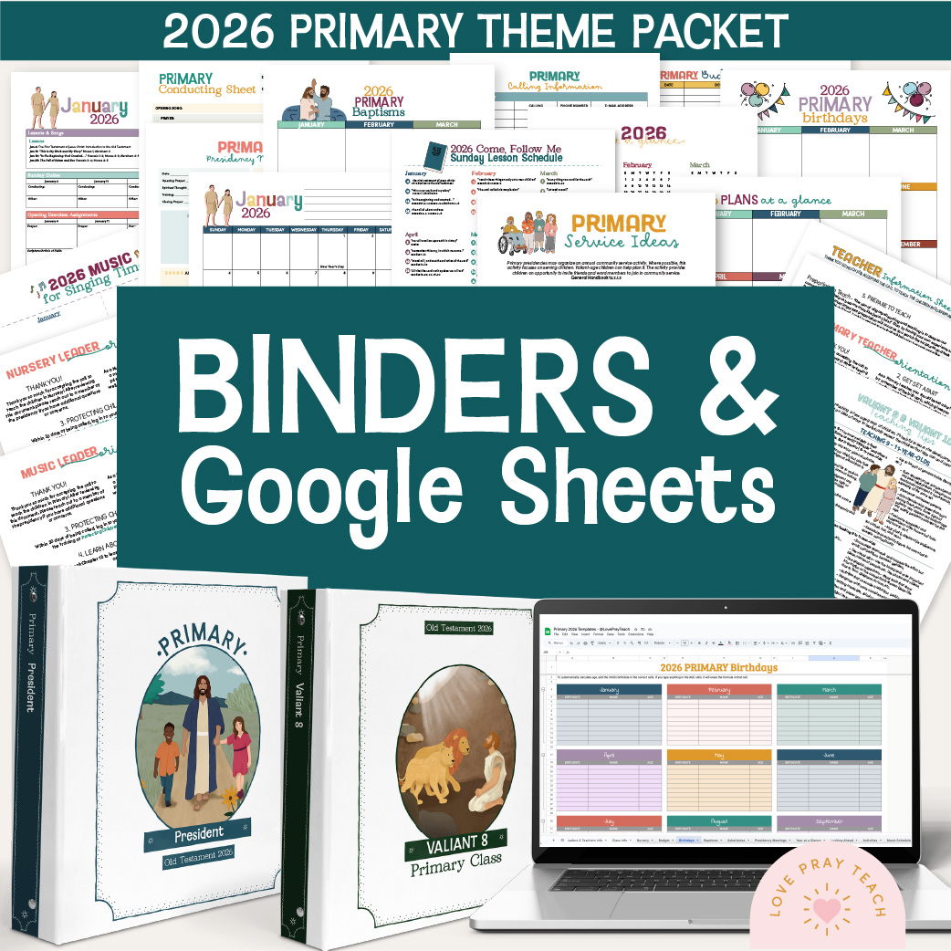 2026 Primary Binders and Google Sheets Bundle