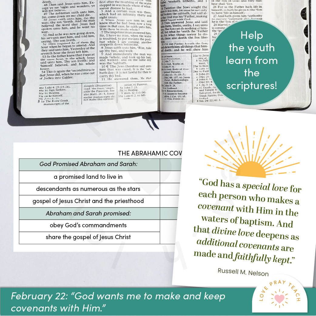 Learn from the scriptures with Young Women and Young Men Lesson Packet for February 16-22 - Genesis 12–17; Abraham 1–2